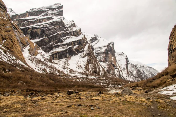 Annapurna Bankası kamp alanına yolda görüntülemek