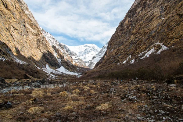 Annapurna Bankası kamp alanına yolda görüntülemek