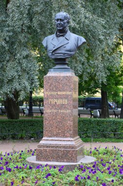 Anıt için Gorchakov Alexandrovsky Bahçe, Saint-Petersburg, Rusya Ekim 2017
