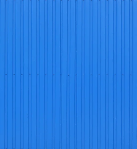 Blue color metal corrugated fence