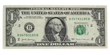 Açılan Gerçek Bir DOLLAR Tasarısı Kırışıklık Çizgileri Para Origamisi Beyaz Arkaplanda İzole Edildi