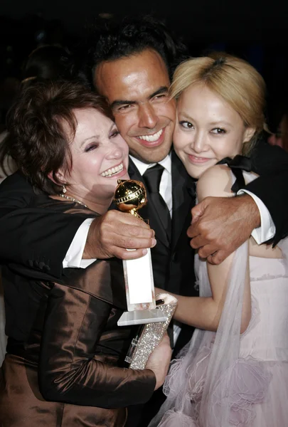 Alejandro Gonzalez Inarritu, Adriana Barraza and Rinko Kikuchi — Stock Photo, Image