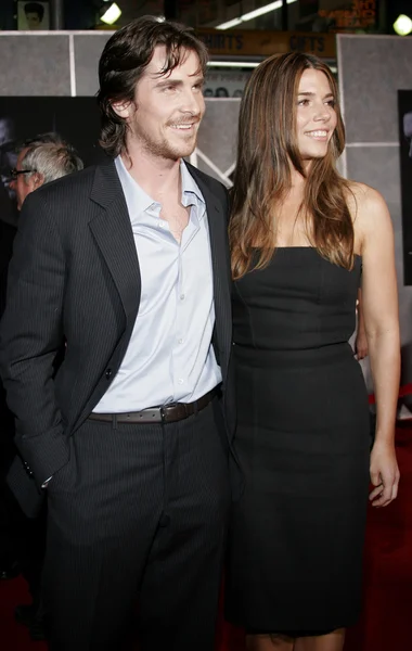 Christian Bale e Sibi Blazic — Fotografia de Stock