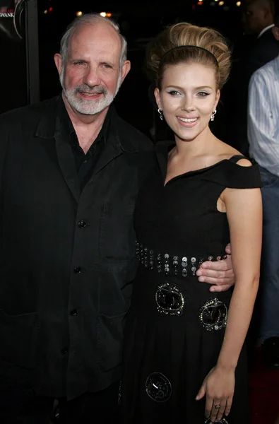 Brian De Palma og Scarlett Johansson – stockfoto