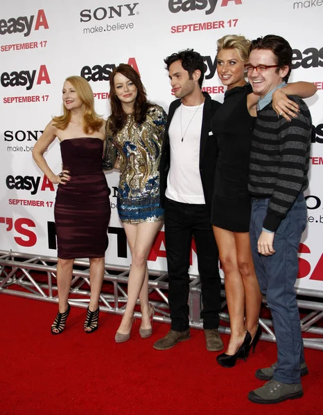 Patricia Clarkson, Emma Stone, Penn Badgley et Aly Michalka — Photo