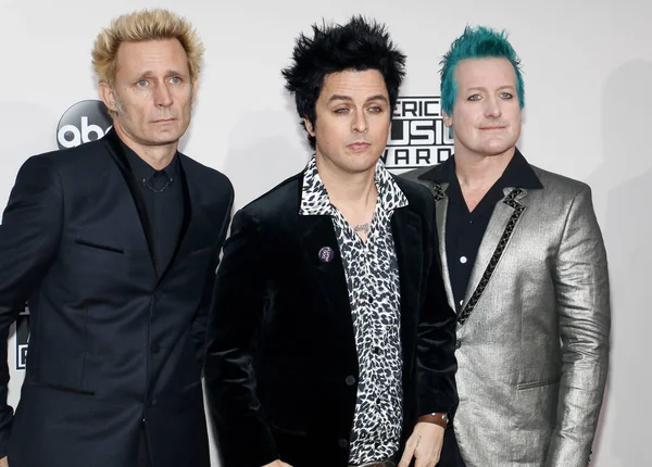 Mike Dirnt, Billie Joe Armstrong e Tre Cool — Fotografia de Stock