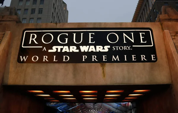 Estreno mundial de 'Rogue One: Una historia de Star Wars' — Foto de Stock