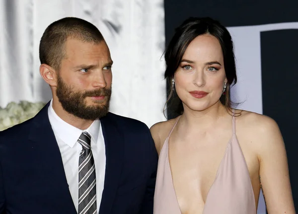 Jamie Dornan and Dakota Johnson — Stock Photo, Image