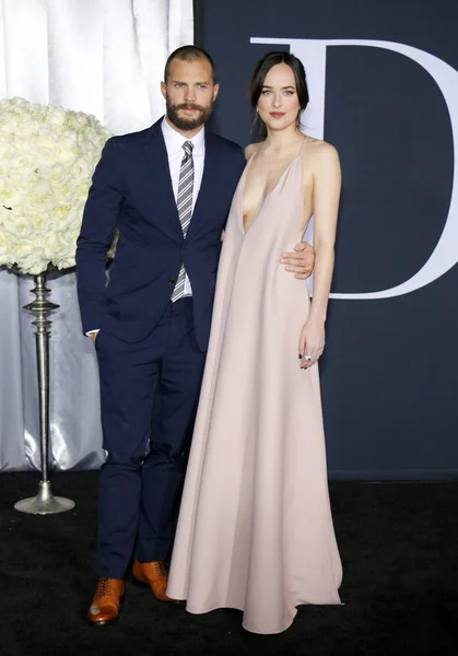 Jamie Dornan and Dakota Johnson — Stock Photo, Image