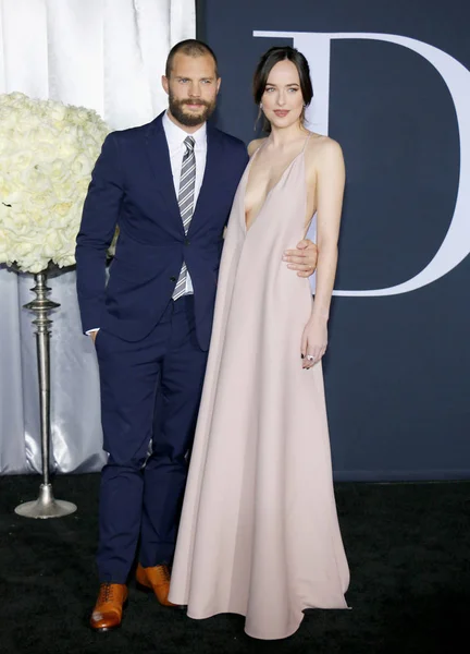 Jamie Dornan and Dakota Johnson — Stock Photo, Image