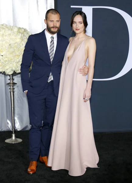 Jamie Dornan and Dakota Johnson — Stock Photo, Image