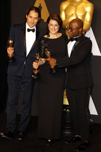 Jeremy Kleiner, Adele Romanski y Barry Jenkins — Foto de Stock