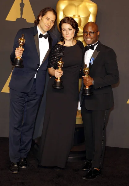 Jeremy Kleiner, Adele Romanski y Barry Jenkins — Foto de Stock