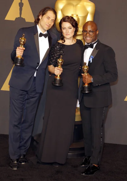 Jeremy Kleiner, Adele Romanski e Barry Jenkins — Fotografia de Stock