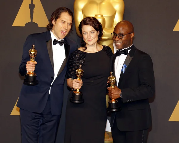 Jeremy Kleiner, Adele Romanski e Barry Jenkins — Fotografia de Stock