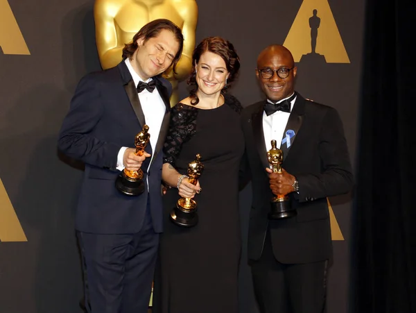 Jeremy Kleiner, Adele Romanski e Barry Jenkins — Fotografia de Stock