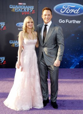 'Guardians Of Galaxy Vol. Dolby Theatre Hollywood, ABD 19 Nisan 2017 düzenlenen 2' Chris Pratt ve Anna Faris, Los Angeles premiere.
