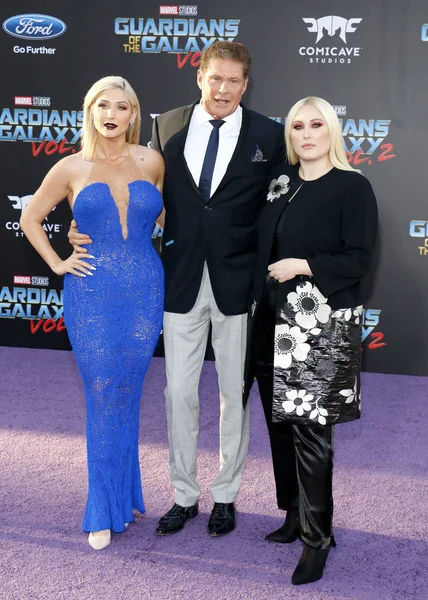 David Hasselhoff, Hayley Hasselhoff y Taylor Ann Hasselhoff — Foto de Stock