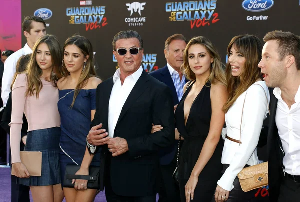 Sylvester stallone e família — Fotografia de Stock