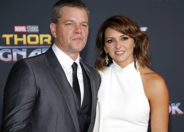 aktör Matt Damon ve Luciana Barroso