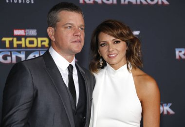 aktör Matt Damon ve Luciana Barroso