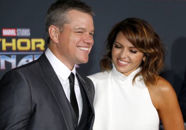 aktör Matt Damon ve Luciana Barroso
