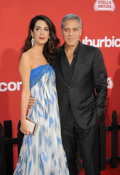 Acteur George Clooney et Amal Clooney — Photo