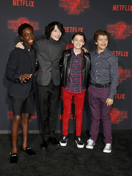 aktörler Noah Schnapp, Gaten Matarazzo, Caleb Mclaughlin ve Finn Wolfhard