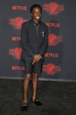 26 Ekim 2017 Regency Köyü tiyatro Westwood, ABD aktör Caleb Mclaughlin 'Yabancı şeylerin' Netflix sezon 2 galasında düzenlenen.