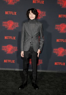26 Ekim 2017 Regency Köyü tiyatro Westwood, ABD aktör Finn Wolfhard 'Yabancı şeylerin' Netflix sezon 2 galasında düzenlenen.