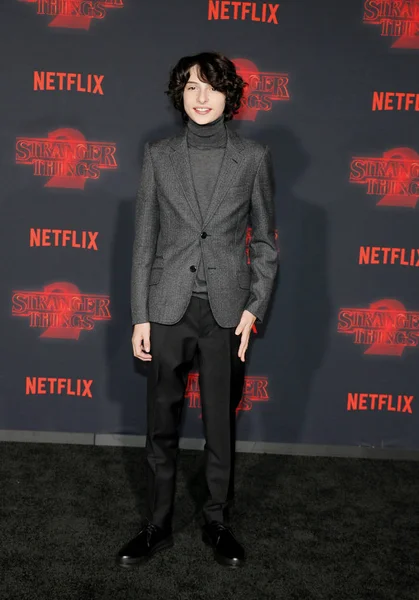 Herec Finn Wolfhard Netflix Sezóna Premiéře Cizí Věci Divadle Vesnice — Stock fotografie