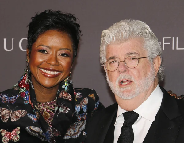 George Lucas y Mellody Hobson — Foto de Stock