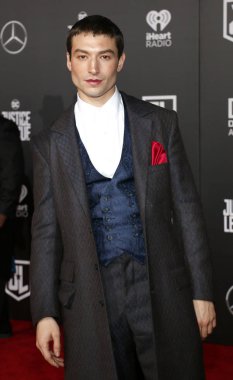 13 Kasım 2017 Hollywood, ABD Dolby tiyatroda aktör Ezra Miller 'Adalet Birliği' Dünya galasında düzenlenen.