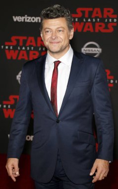 aktör Andy Serkis dünya premiere ' Star Wars: son Jedi' 9 Aralık 2017 Los Angeles, ABD tapınak Toplantı salonunda düzenlenen.