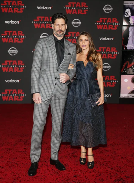 Actores Sofia Vergara Joe Manganiello Estreno Mundial Star Wars Last — Foto de Stock