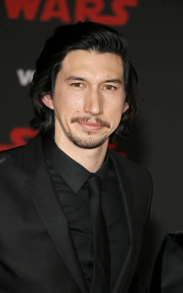 Herec Adam Driver Svět Premiéra Star Wars Poslední Jedi Koná — Stock fotografie