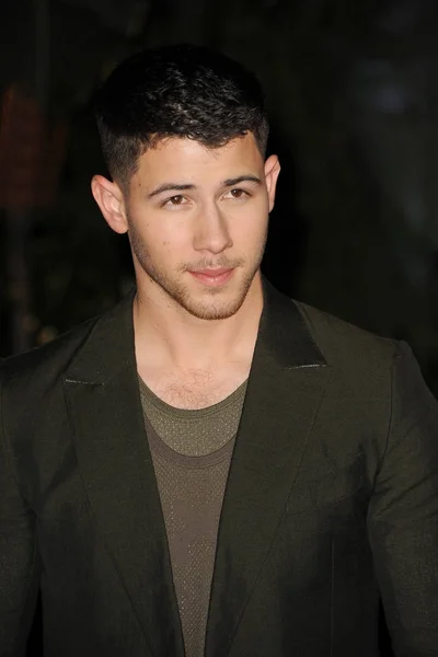 Sångaren Nick Jonas Los Angeles Premiär Jumanji Welcome Jungle Hölls — Stockfoto