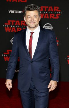 aktör Andy Serkis dünya premiere ' Star Wars: son Jedi' 9 Aralık 2017 Los Angeles, ABD tapınak Toplantı salonunda düzenlenen.