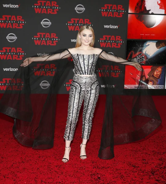 Actriz Meg Donnelly Estreno Mundial Star Wars Last Jedi Celebrado —  Fotos de Stock