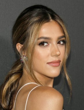 6 Ocak 2018 Santa Monica, ABD Barker hangarda Elysium sanat'ın 11 yıllık cennet şenlikte Sistine Stallone düzenlenen modeli.