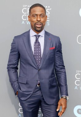 aktör Sterling K. Brown, 23 yıllık Critics'Choice Awards Santa Monica, ABD Barker hangarda 11 Ocak 2018 düzenlenen.