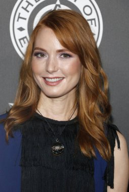 6 Ocak 2018 Santa Monica, ABD Barker hangarda aktris Alicia Witt Elysium sanat'ın 11 yıllık cennet şenlikte düzenlenen.