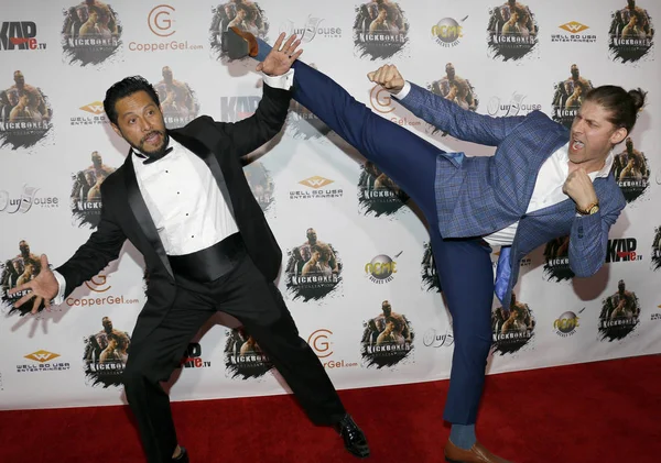 Alain Moussi Sam Medina Alla Premiere Los Angeles Kickboxer Retaliation — Foto Stock