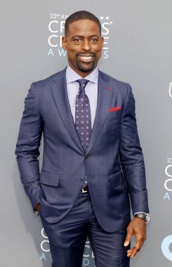 aktör Sterling K. Brown, 23 yıllık Critics'Choice Awards Santa Monica, ABD Barker hangarda 11 Ocak 2018 düzenlenen.