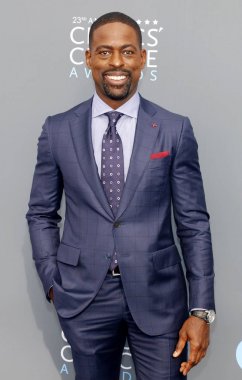 aktör Sterling K. Brown, 23 yıllık Critics'Choice Awards Santa Monica, ABD Barker hangarda 11 Ocak 2018 düzenlenen.