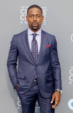aktör Sterling K. Brown, 23 yıllık Critics'Choice Awards Santa Monica, ABD Barker hangarda 11 Ocak 2018 düzenlenen.