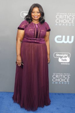 aktris Octavia Spencer, 23 yıllık Critics'Choice Awards Santa Monica, ABD Barker hangarda 11 Ocak 2018 düzenlenen.