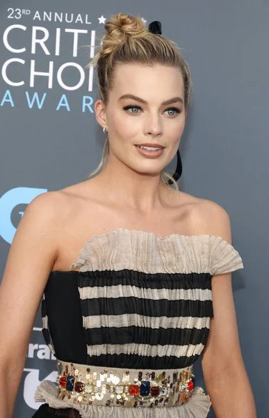 Herečka Margot Robbie Roční Critics Choice Awards Konalo Hangáru Barker — Stock fotografie