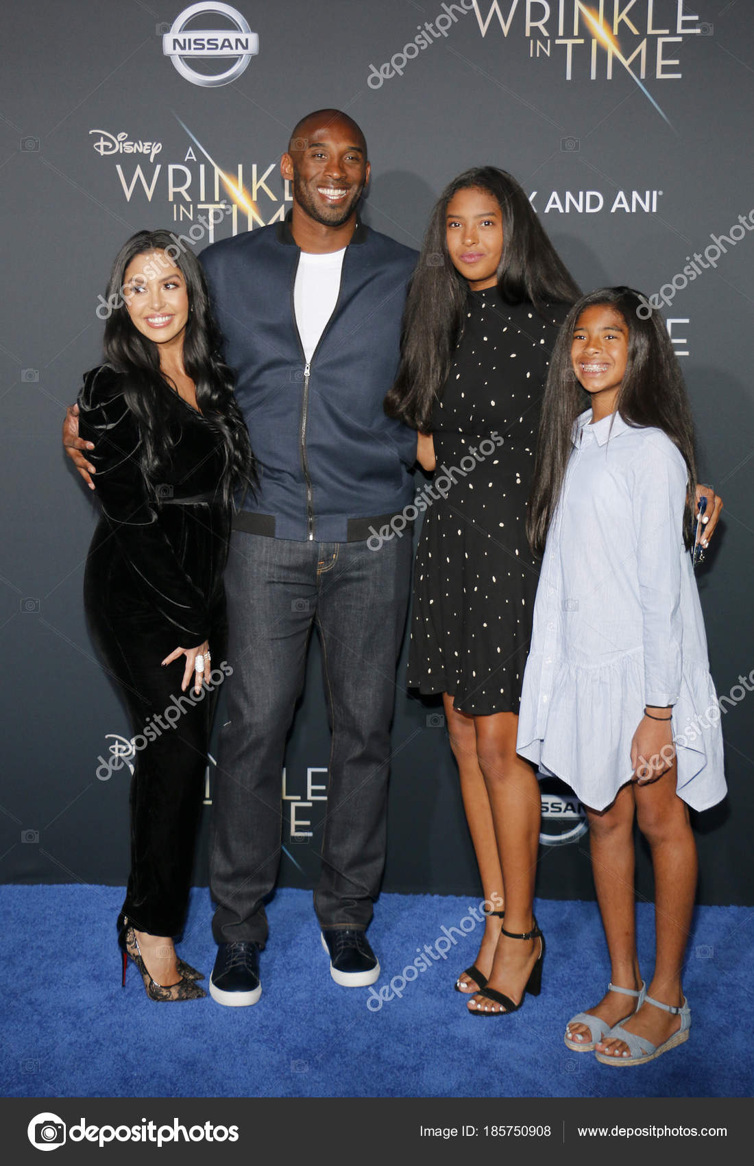 Kobe Bryant Vanessa Bryant Gianna Maria Onore Bryant And Natalia Diamante Bryant Stock Editorial Photo C Popularimages