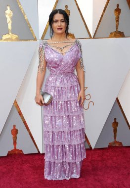 4 Mart 2018 Hollywood, ABD Dolby tiyatroda Salma Hayek 90 yıllık Akademi Ödülleri'nde düzenlenen.